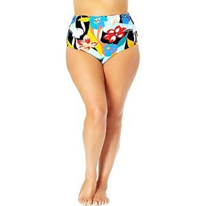 MSRP $68 Anne Cole Womens Plus Convertible Shirred High-Low Bottom Size 18W